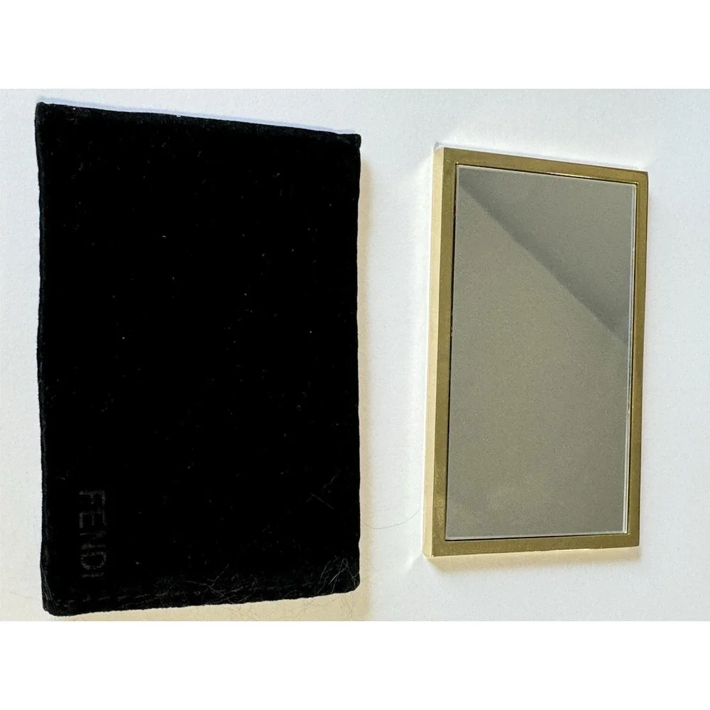 Fendi Monogram Mirror FF Gold with Velvet Pouch